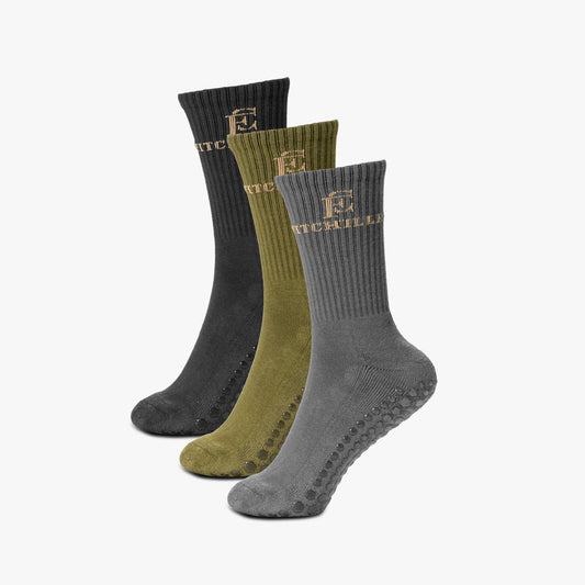 Pilates Socken mit Anti-Rutsch-Sohle – 3er Set (Studio & Home)
