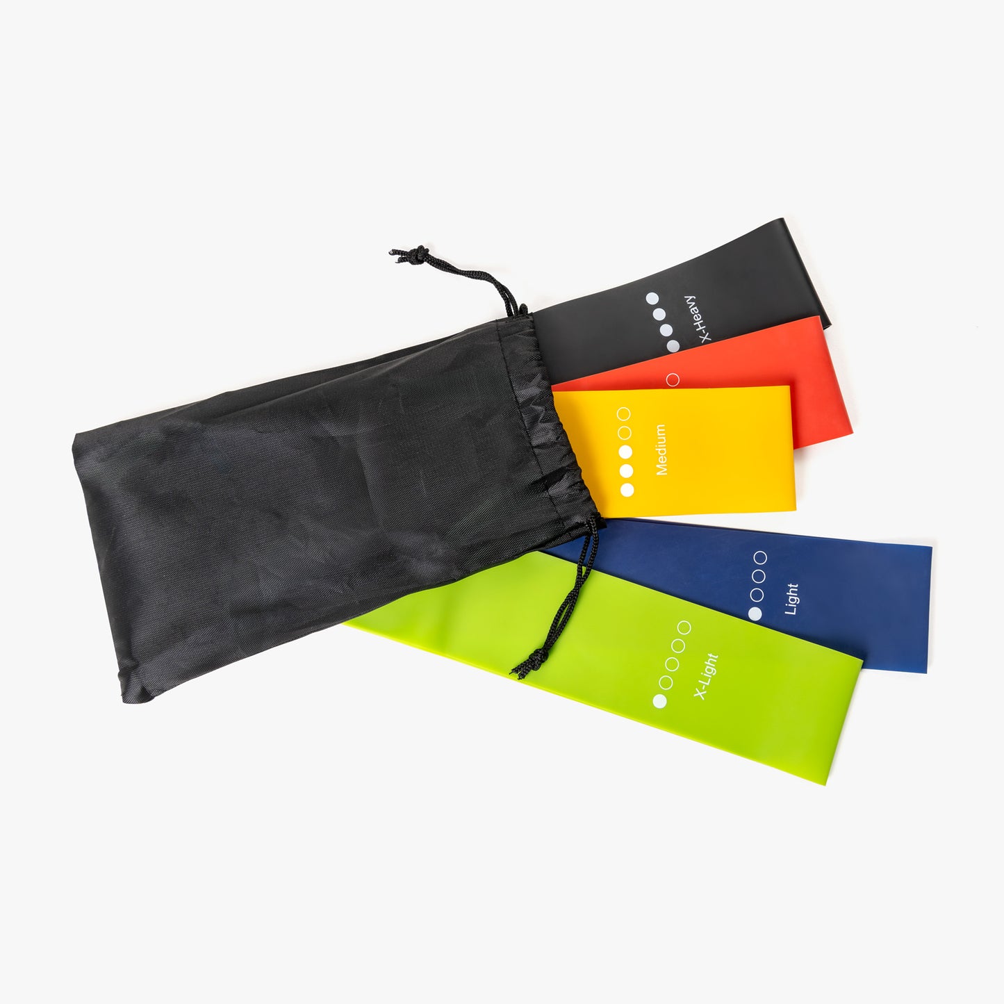 Widerstandsbänder Set (5 Stufen) – Fitness, Yoga & Krafttraining